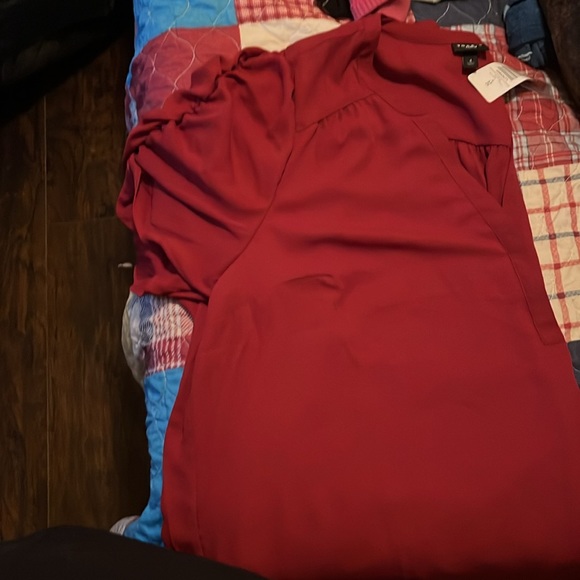 NWT Torrid Harper Blouse Harper Georgette Ruched Short Sleeve Blouse - Picture 6 of 7